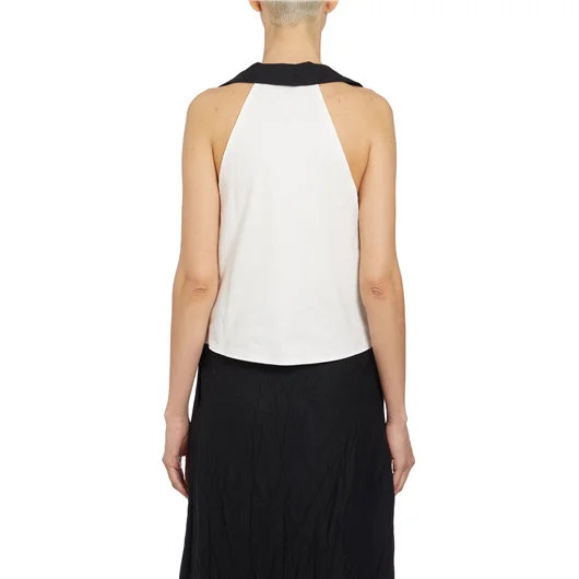 NOSTRASANTISSIMA GILET IN LINO CON REVER Offerta Anniversario