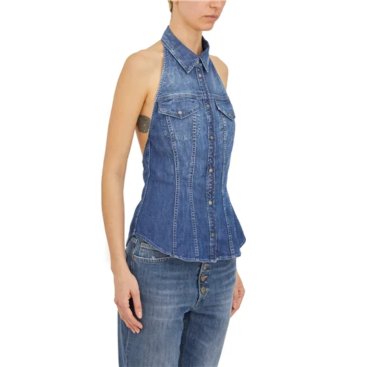 DONDUP GILET IN DENIM Smaltimento dello stoccaggio