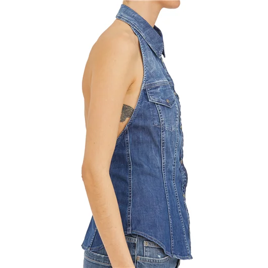 DONDUP GILET IN DENIM Smaltimento dello stoccaggio