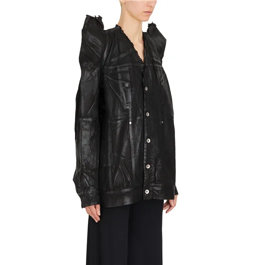 RICK OWENS DRKSHDW GIACCA IN COTONE SPALMATO TEC WORKER Bestseller