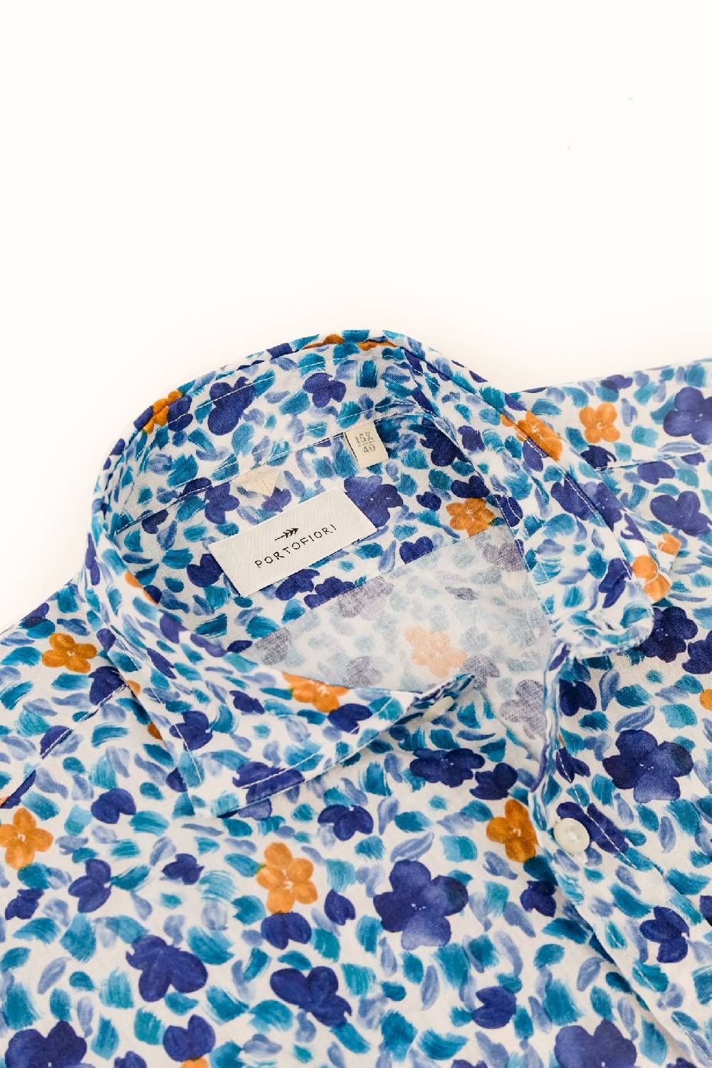 Portofiori CAMICIA FANTASIA MISTO LINO Italia
