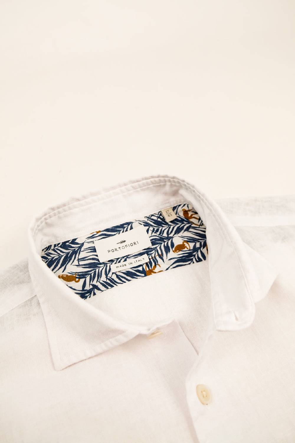 Portofiori CAMICIA MISTO LINO Consegna Veloce
