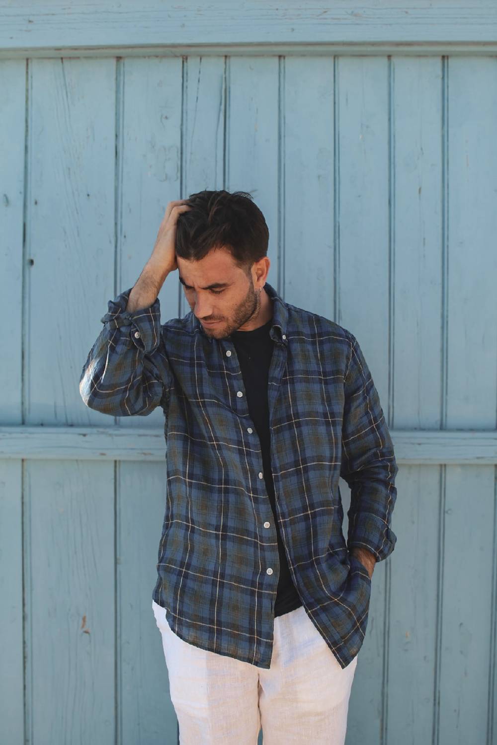 Portofiori CAMICIA FANTASIA MISTO LINO Prezzo Ridotto