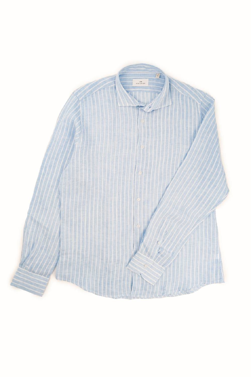 Portofiori CAMICIA RIGATA PURO LINO Presa