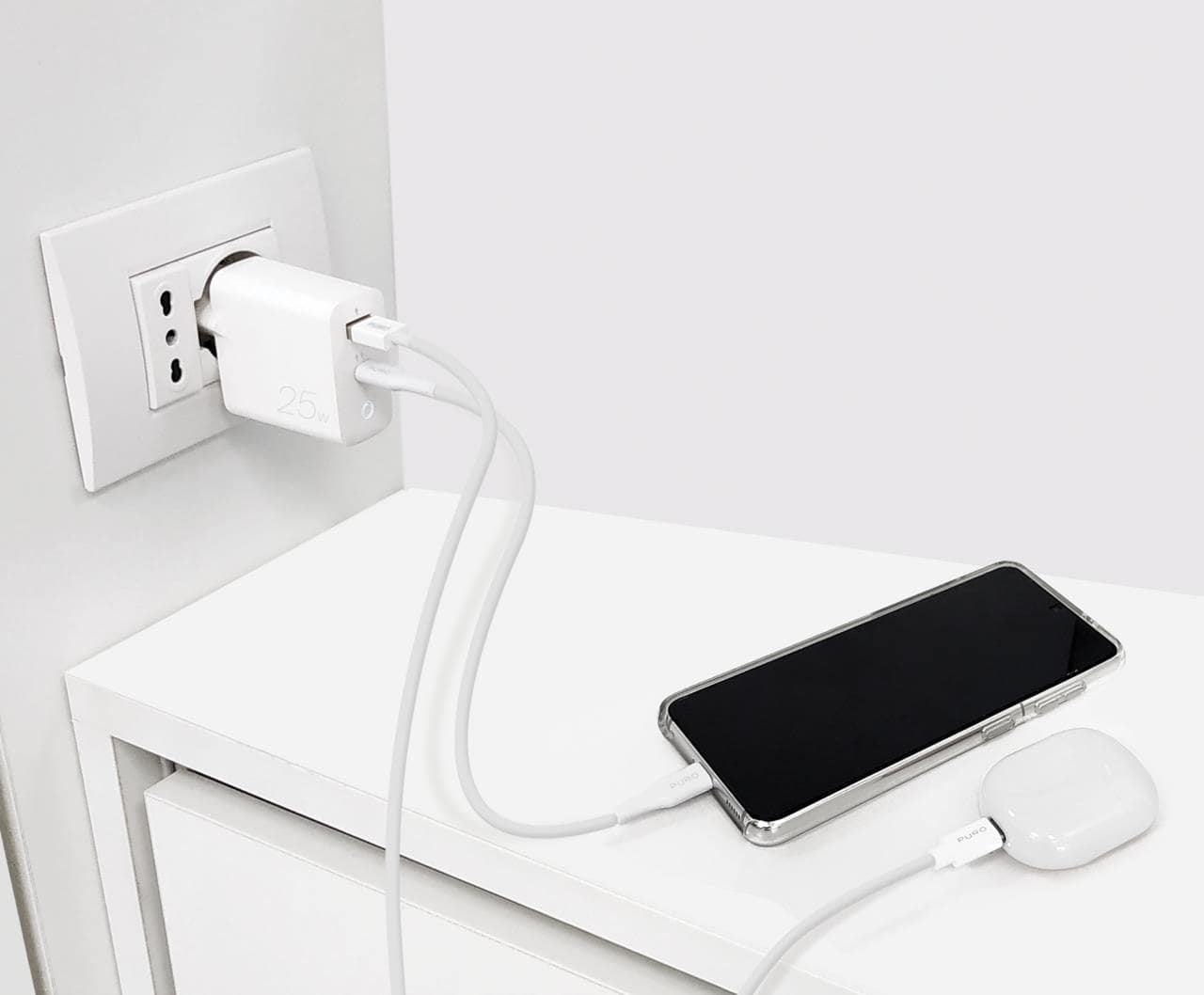 Puro Caricabatterie da parete con porta USB-A e USB-C 25W Offerta Giorno del Papà