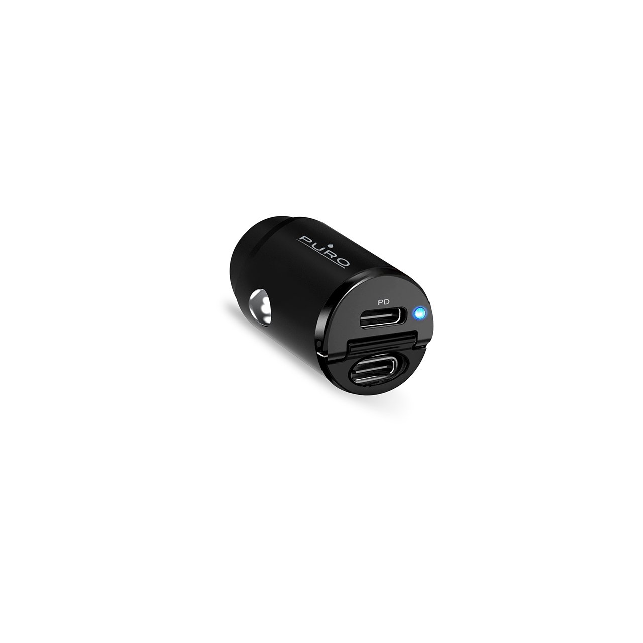 Puro Mini Carica Batterie da Auto “Bullet” 2 porte USB-C Fast Charging e Power Delivery 30W Moda