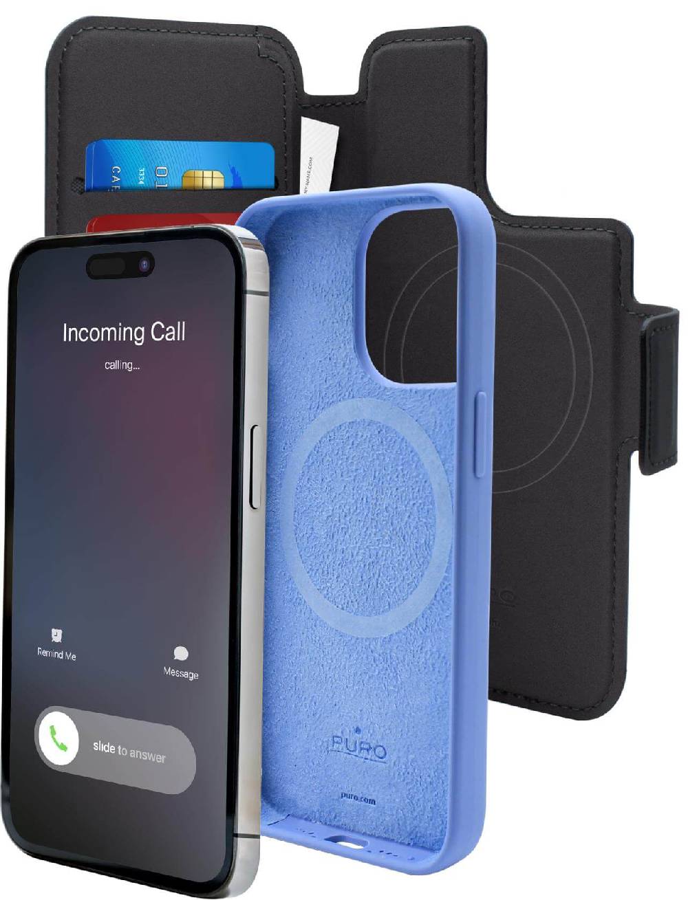 Puro Custodia magnetica Folio per iPhone 13 Pro e iPhone 14 Pro compatibile con tecnologia MagSafe Vendita Calda