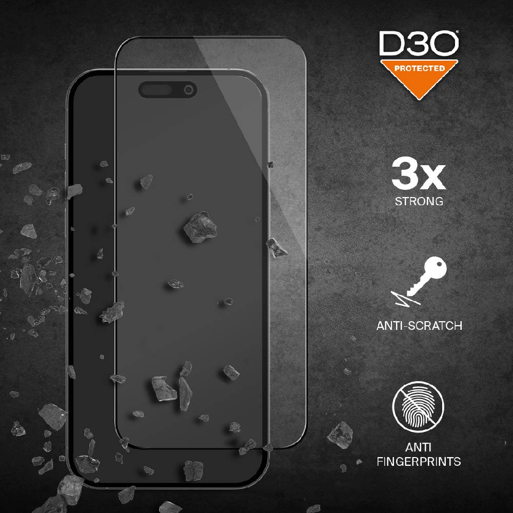 Puro Vetro temperato flessibile D3O per iPhone 15 Pro Novità
