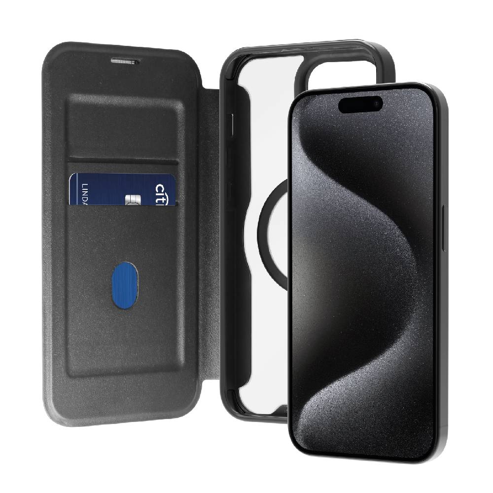 Puro Custodia Book Mag per iPhone 15 In Vendita