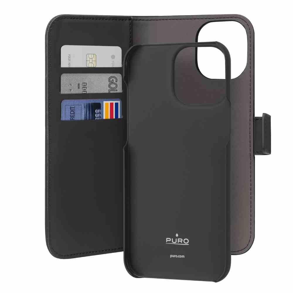 Puro Custodia Wallet Detachable per iPhone 15 Pro Max Pezzi Unici
