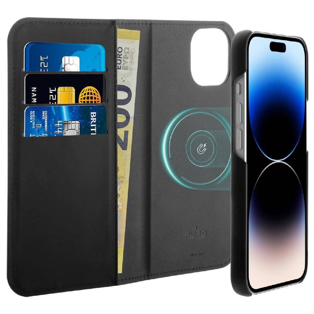 Puro Custodia Wallet MagSafe Detachable per iPhone 13 e 14 Qualità Garantita