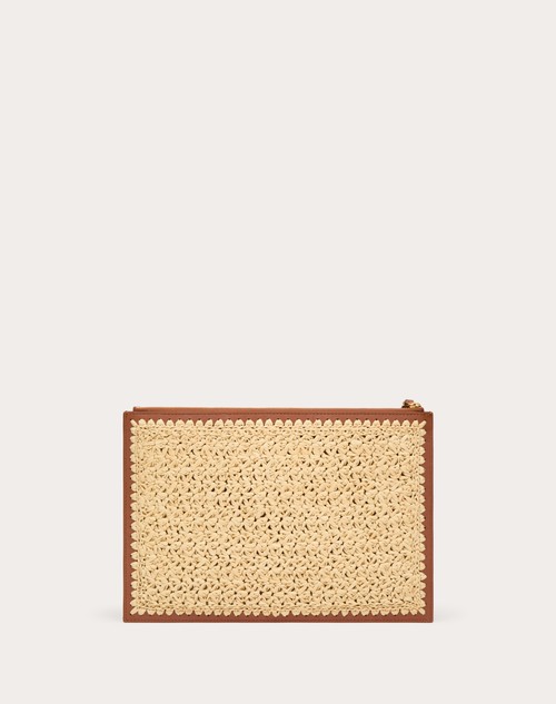 ﻿Red Valentino POCHETTE VLOGO SIGNATURE IN RAFIA Nuova