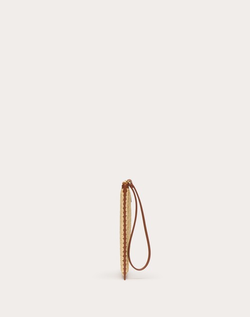 ﻿Red Valentino POCHETTE VLOGO SIGNATURE IN RAFIA Nuova