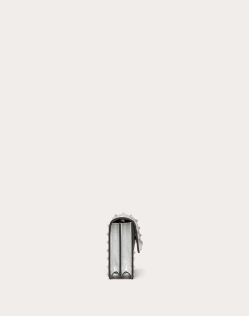 Red Valentino PORTAFOGLIO CON CATENA ROCKSTUD IN VITELLO GRANATO METALLIZZATO 2025