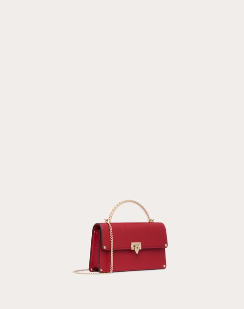 Red Valentino MINI BORSA A MANO ROCKSTUD IN VITELLO Nuovo