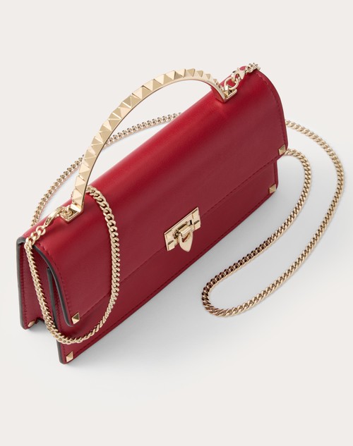 Red Valentino MINI BORSA A MANO ROCKSTUD IN VITELLO Nuovo