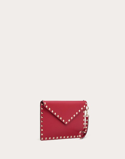 Red Valentino POUCH ROCKSTUD IN VITELLO GRANATO Promozione