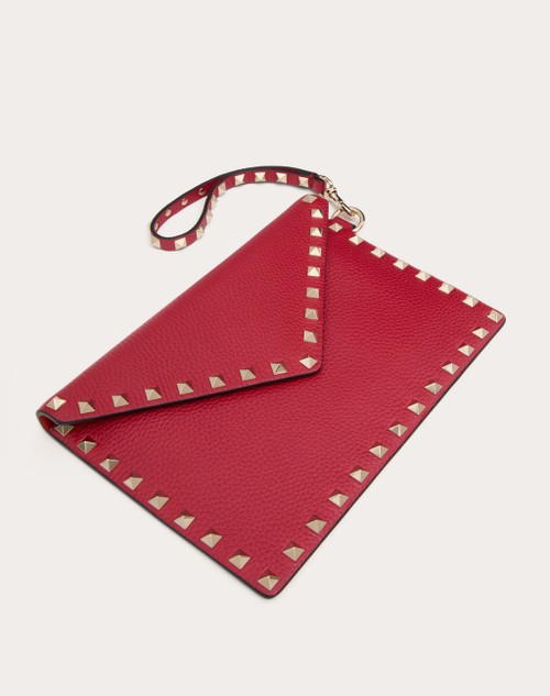 Red Valentino POUCH ROCKSTUD IN VITELLO GRANATO Promozione
