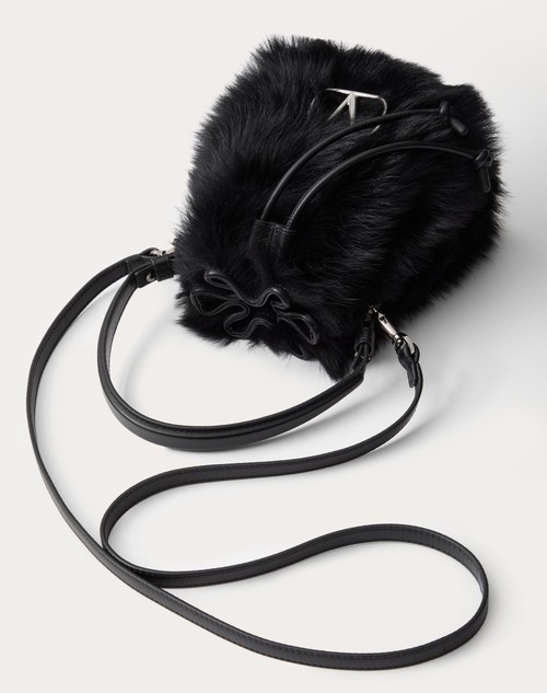 Red Valentino MINI BORSA A SECCHIELLO VLOGO SIGNATURE IN MONTONE Promozione Limitata