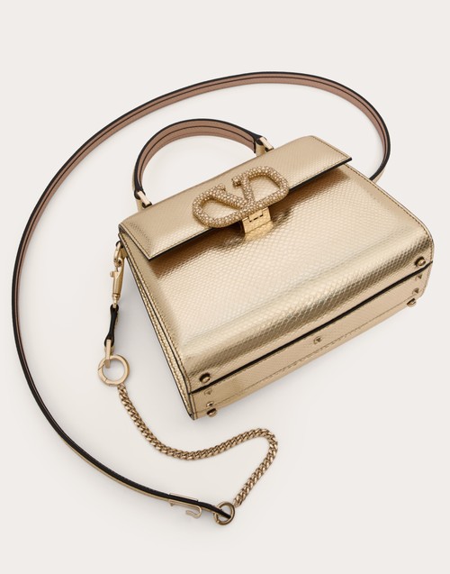 Red Valentino BORSA A MANO PICCOLA VALENTINO GARAVANI VSLING IN KARUNG METALLIZZATO Moda