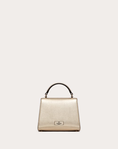 Red Valentino BORSA A MANO MINI VSLING IN VITELLO GRANATO METALLIZZATO Qualità