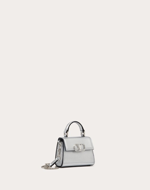 Red Valentino BORSA A MANO MICRO VSLING IN VITELLO GRANATO METALLIZZATO Pezzi Unici
