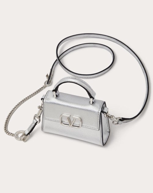 Red Valentino BORSA A MANO MICRO VSLING IN VITELLO GRANATO METALLIZZATO Pezzi Unici