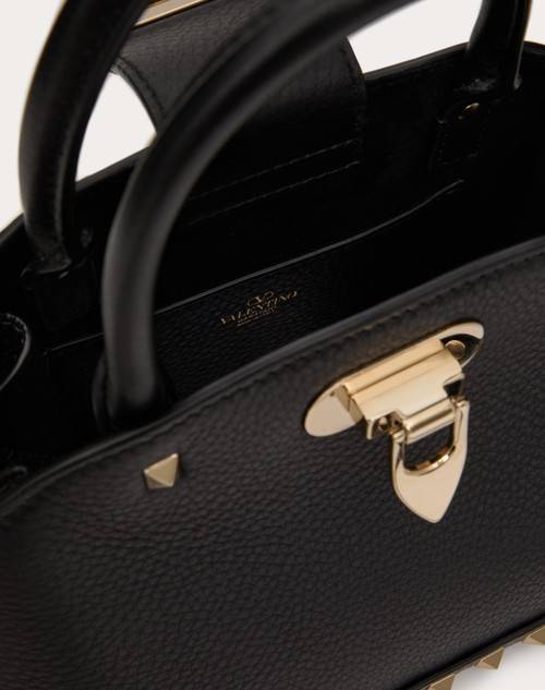 Red Valentino BORSA PICCOLA A MANO VALENTINO GARAVANI ROCKSTUD IN VITELLO GRANATO Consegna Veloce