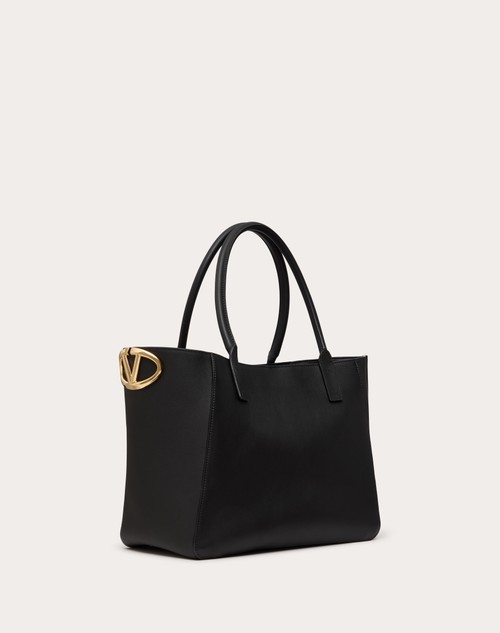 Red Valentino BORSA SHOPPING VLOGO SIDE IN VITELLO NAPPATO Shopping Online