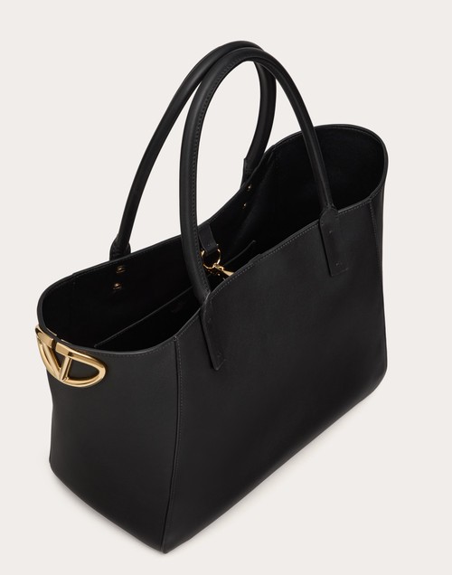 Red Valentino BORSA SHOPPING VLOGO SIDE IN VITELLO NAPPATO Shopping Online