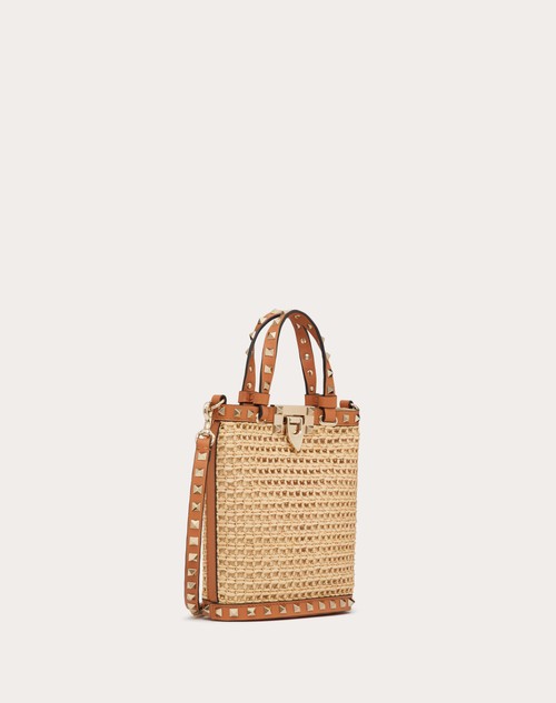 Red Valentino MINI BORSA CON TRACOLLA ROCKSTUD IN RAFIA Sottocosto