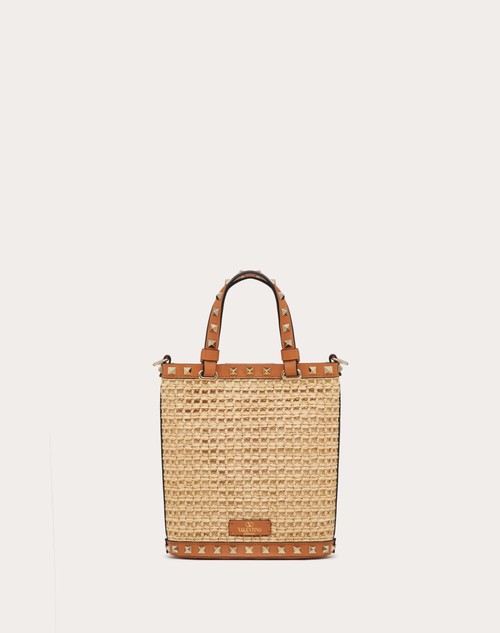 Red Valentino MINI BORSA CON TRACOLLA ROCKSTUD IN RAFIA Sottocosto