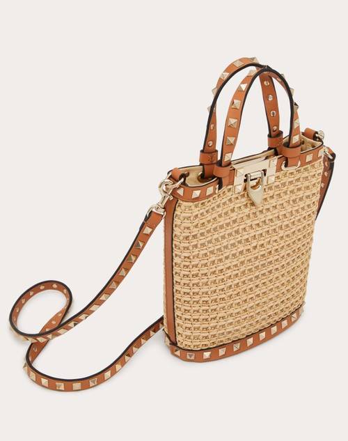 Red Valentino MINI BORSA CON TRACOLLA ROCKSTUD IN RAFIA Sottocosto
