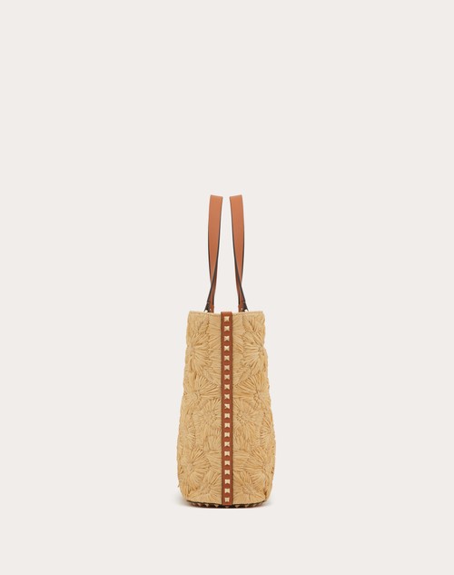 Red Valentino BORSA SHOPPING ROCKSTUD IN RAFIA INTRECCIATA Novità
