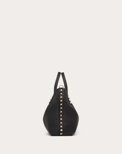 Red Valentino BORSA PICCOLA ROCKSTUD IN VITELLO GRANATO CON FODERA A CONTRASTO Sconto