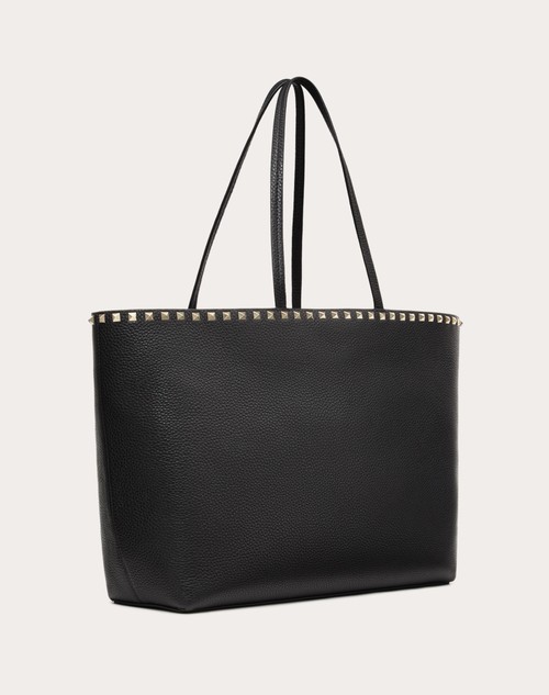 Red Valentino BORSA SHOPPING ROCKSTUD IN VITELLO GRANATO Online