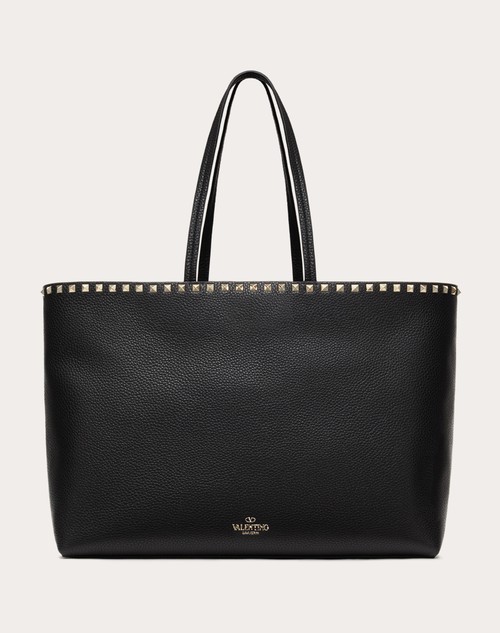 Red Valentino BORSA SHOPPING ROCKSTUD IN VITELLO GRANATO Online