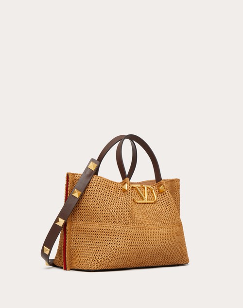 Red Valentino BORSA SHOPPING MEDIA IN RAFIA SINTETICA Vendita Economica