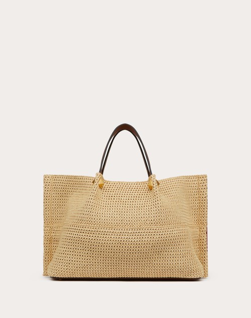 Red Valentino BORSA SHOPPING MEDIA IN RAFIA SINTETICA Saldi Di Fabbrica