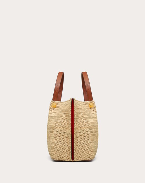 Red Valentino BORSA SHOPPING MEDIA IN RAFIA SINTETICA Saldi Di Fabbrica