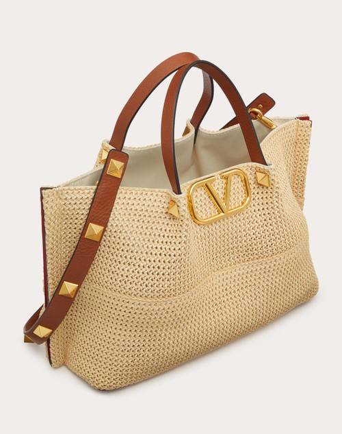 Red Valentino BORSA SHOPPING MEDIA IN RAFIA SINTETICA Saldi Di Fabbrica