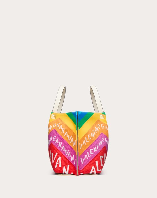 Red Valentino BORSA SHOPPING MEDIA VALENTINO GARAVANI ESCAPE IN CANVAS CON STAMPA CHEVRON24 I Più Venduti