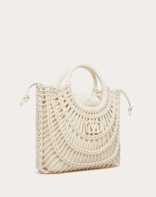 Red Valentino BORSA SHOPPING VALENTINO GARAVANI ALLKNOTS IN PELLE INTRECCIATA Moda