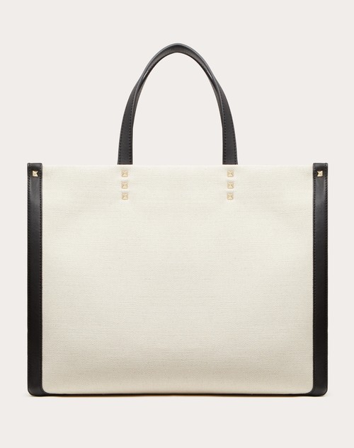 Red Valentino BORSA SHOPPING PICCOLA IN CANVAS CON STAMPA VLTN Italia