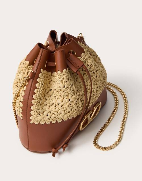 Red Valentino MINI SECCHIELLO CON CATENA VLOGO SIGNATURE IN RAFIA 2025