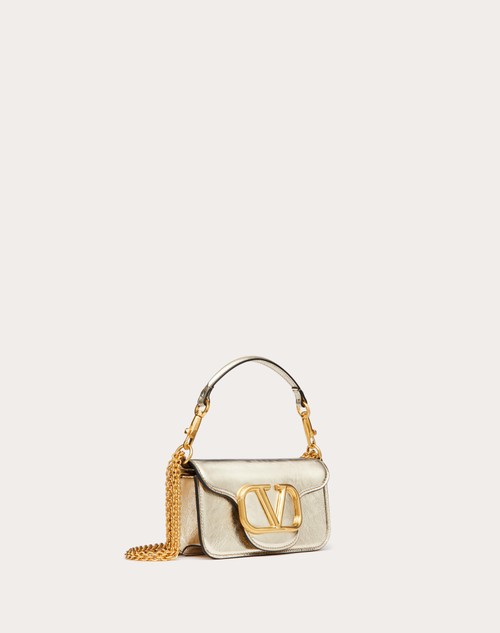 Red Valentino BORSA PICCOLA A SPALLA VALENTINO GARAVANI LOCÒ IN VITELLO METALLIZZATO Vendita