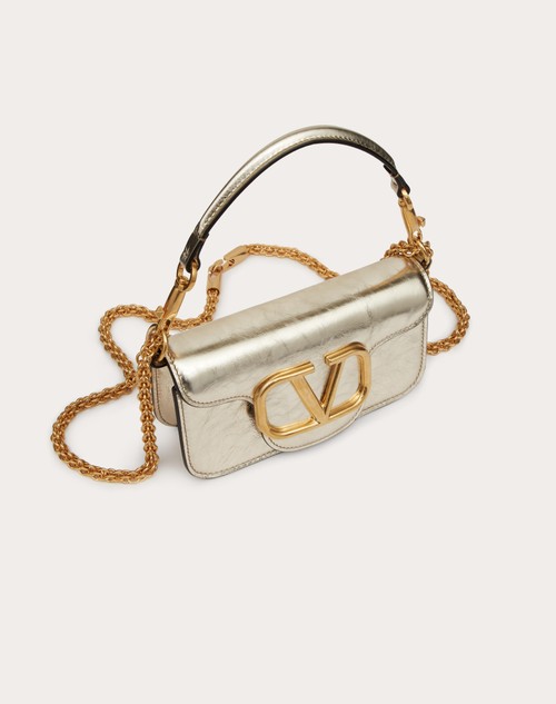 Red Valentino BORSA PICCOLA A SPALLA VALENTINO GARAVANI LOCÒ IN VITELLO METALLIZZATO Vendita
