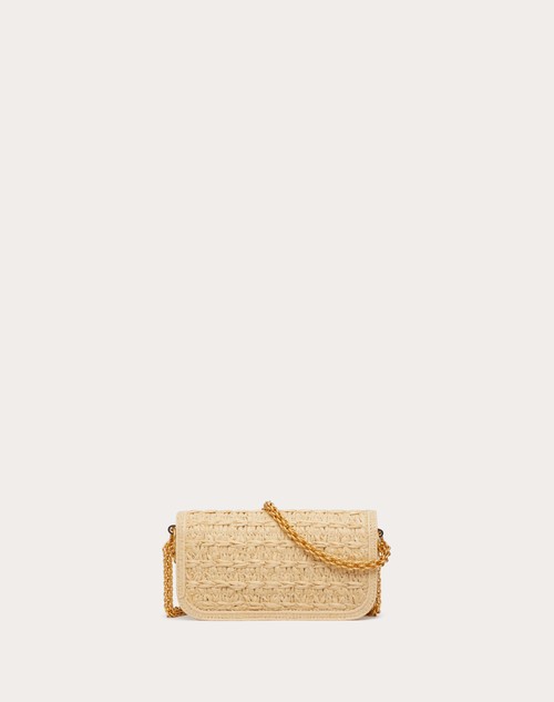 Red Valentino BORSA PICCOLA A SPALLA VALENTINO GARAVANI LOCÒ IN RAFIA CON LOGO GIOIELLO Promozione Limitata