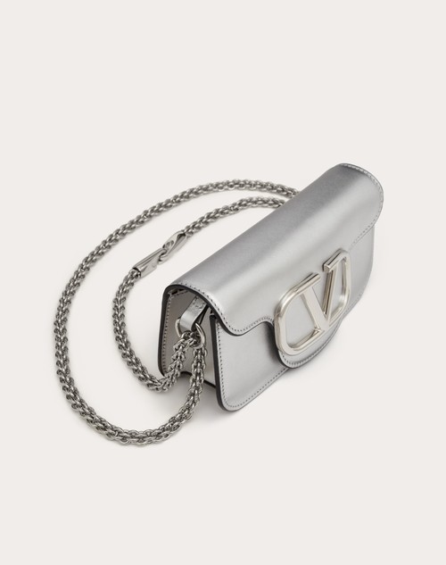 Red Valentino BORSA PICCOLA A SPALLA VALENTINO GARAVANI LOCÒ IN VITELLO METALLIZZATO Shopping Online