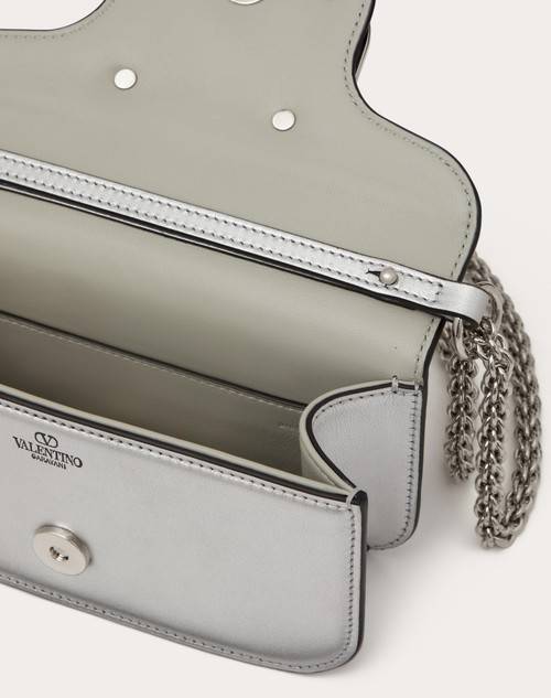 Red Valentino BORSA PICCOLA A SPALLA VALENTINO GARAVANI LOCÒ IN VITELLO METALLIZZATO Shopping Online
